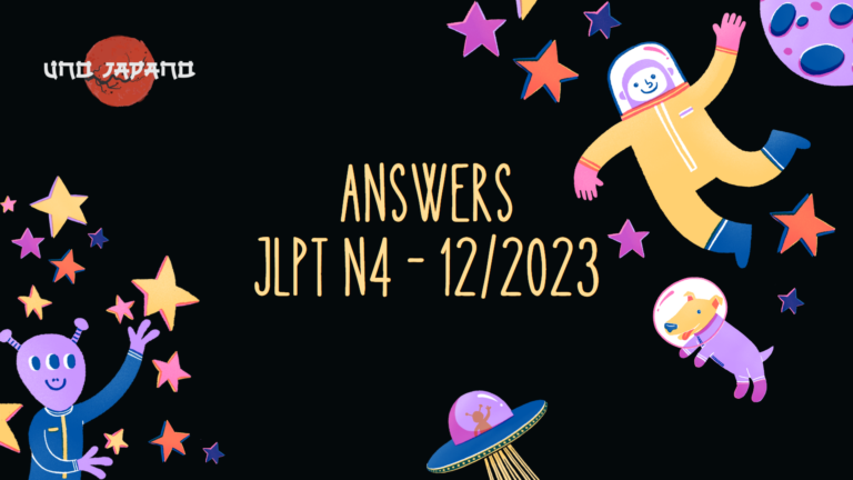 Answers – JLPT N4 12/2023