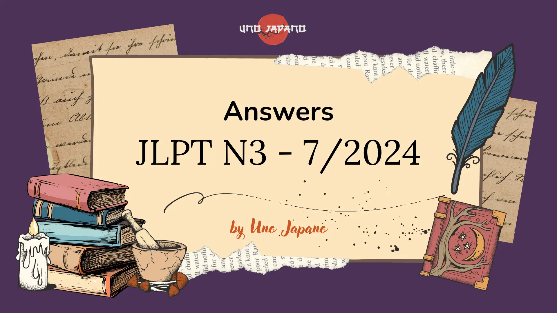 Answers JLPT N3 07/2024 Uno Japano