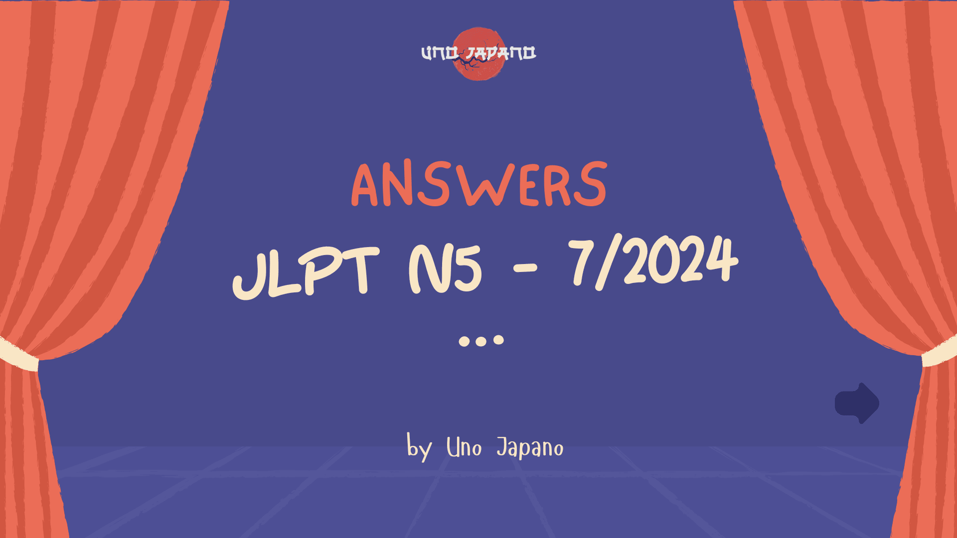 Answers JLPT N5 07/2024 Uno Japano