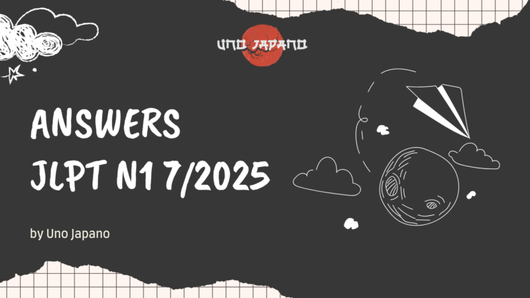 Answers – JLPT N1 07/2025