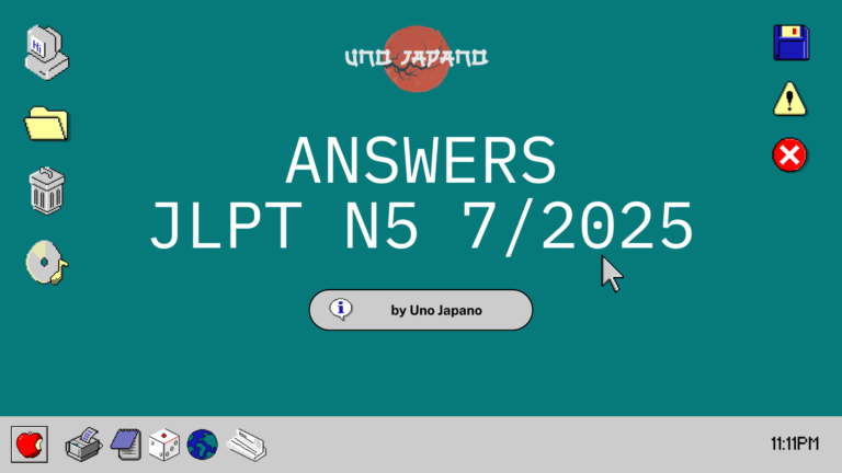Answers – JLPT N5 07/2025